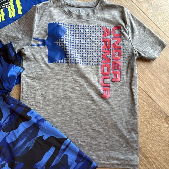 ((4 PIECE)) BOYS UNDER ARMOUR NIKE JORDAN SHORT SLEEVE TEE BUNDLE SIZE LARGE - Picture 3 of 5